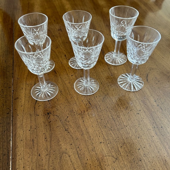 Waterford crystal liquer glasses Lismore pattern - Picture 3 of 4